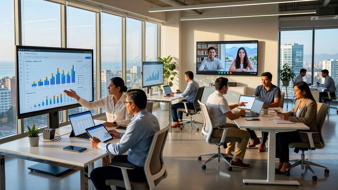 Microsoft 365 y trabajo híbrido en empresas: Imagen principal