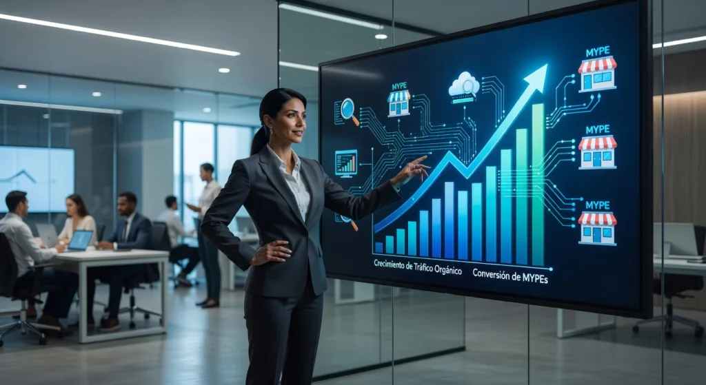 IMAGEN: Infografía SEO marketing MYPES 2026: cómo impulsa marketing digital, visibilidad y ventas para MYPES en 2026