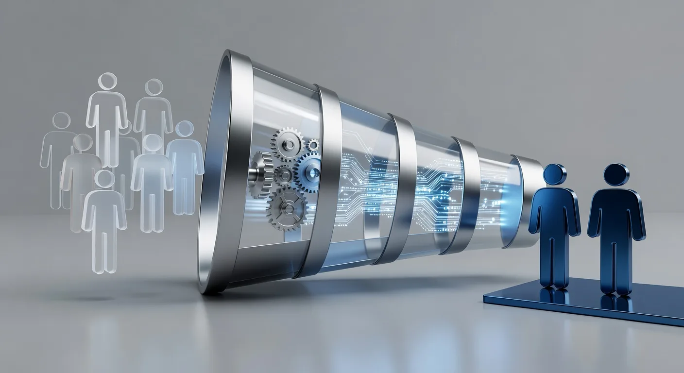 Cómo convertir visitantes en clientes: Paso a paso para diseñar embudos B2B: Concepto visual