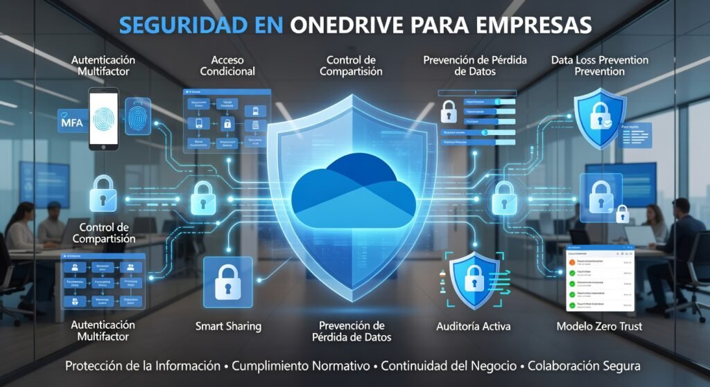 Configuracion Seguridad OneDrive Empresas Esencial 2026