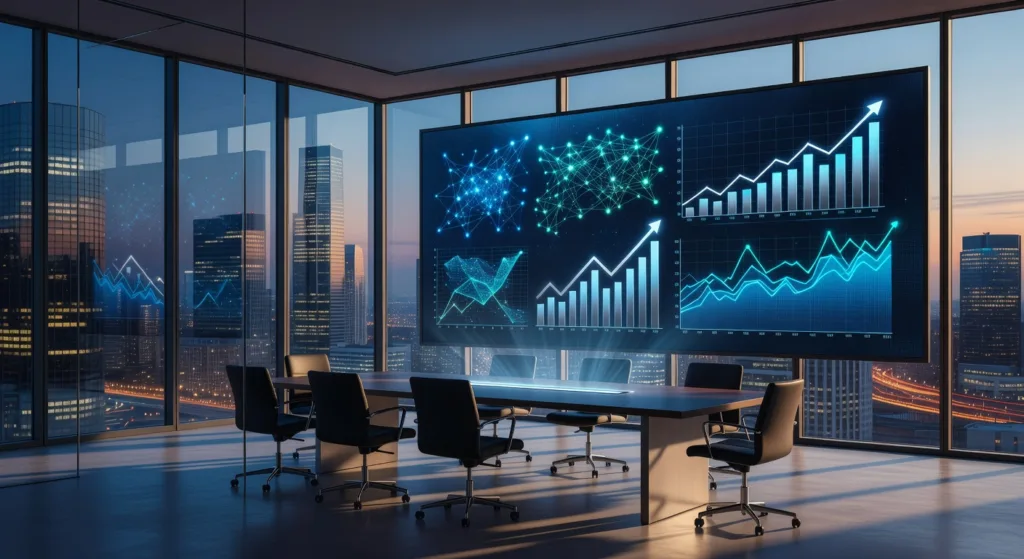 IMAGEN: Estrategias de marketing digital para 2026 con gráficos ROI 5:1, SEO y SEM para revolucionar negocios