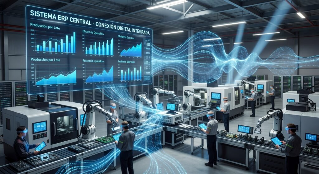Producción por lote integrada al ERP